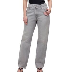 Madewell Gray Curvy 90s Straight Jeans